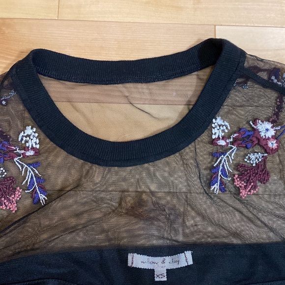 Nordstrom Willow & Clay Blouse Sheer Top xsmall - Picture 6 of 7